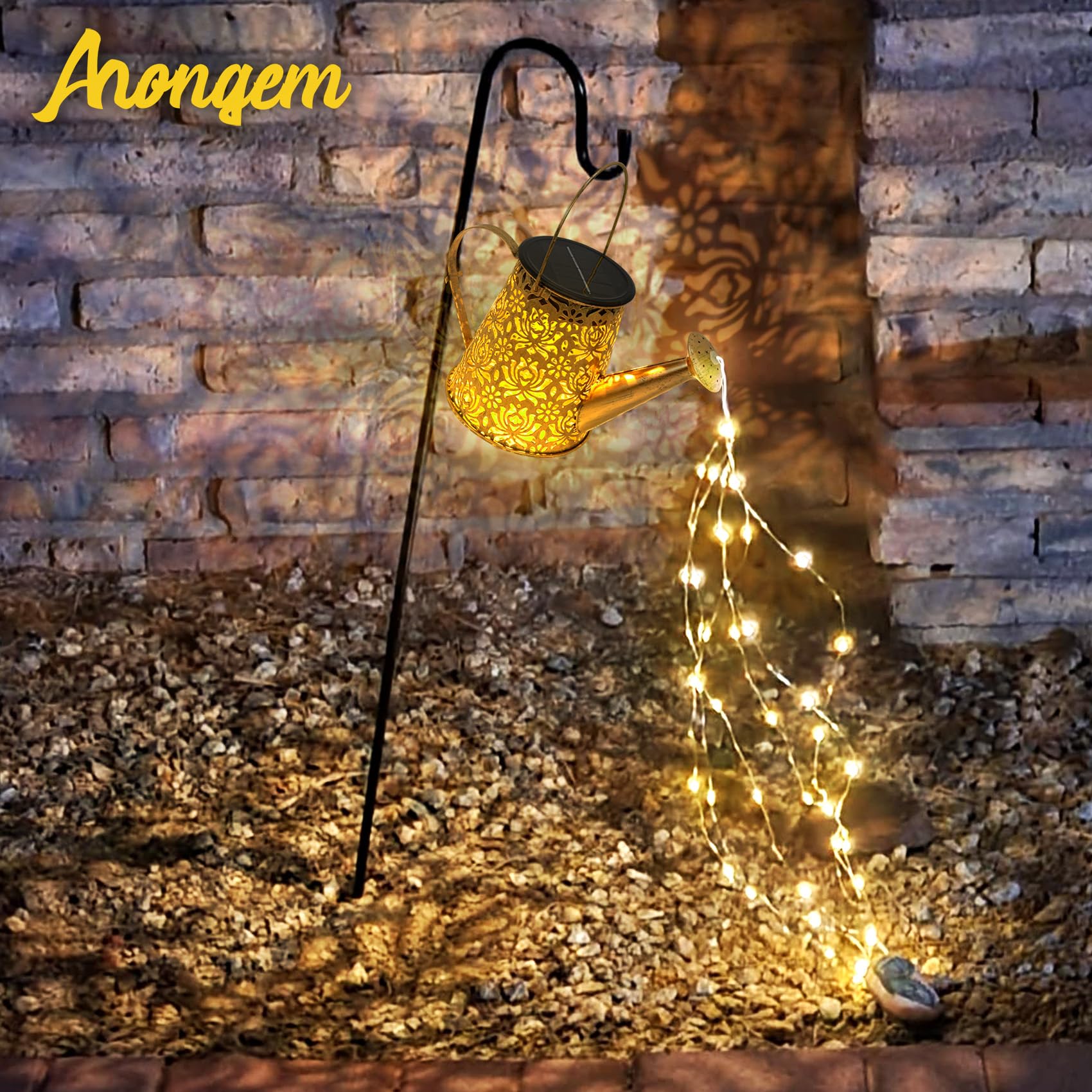 Arrosoir Avec Lumières Solaire Féeriques Décoration Jardin Arrosoir Lumières, Arrosoir Lumineuse Solaire Exterieure, IP65 Imperméable, Solaire à LED L'Extérieur Avec Support Lumières Féeriques
