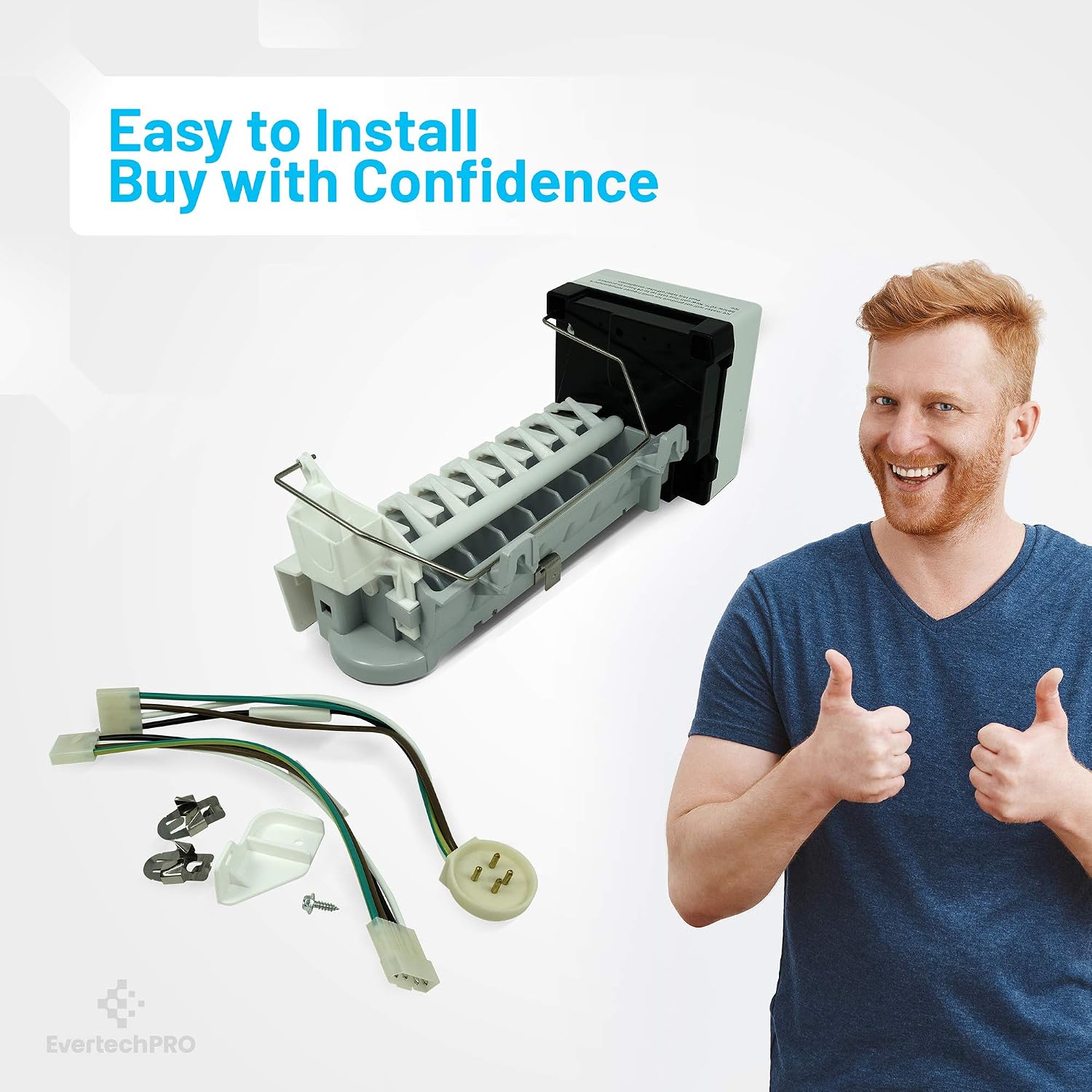 Exclusive Discount 50% Price EvertechPRO 4317943 Whirlpool Icemaker Kit Replacement for Whirlpool Refrigerator 1857 4210317 4211173 4317943 Limited Stock EvertechPRO 4317943 Whirlpool Icemaker Kit Replacement for Whirlpool Refrigerator 1857 4210317 4211173 4317943