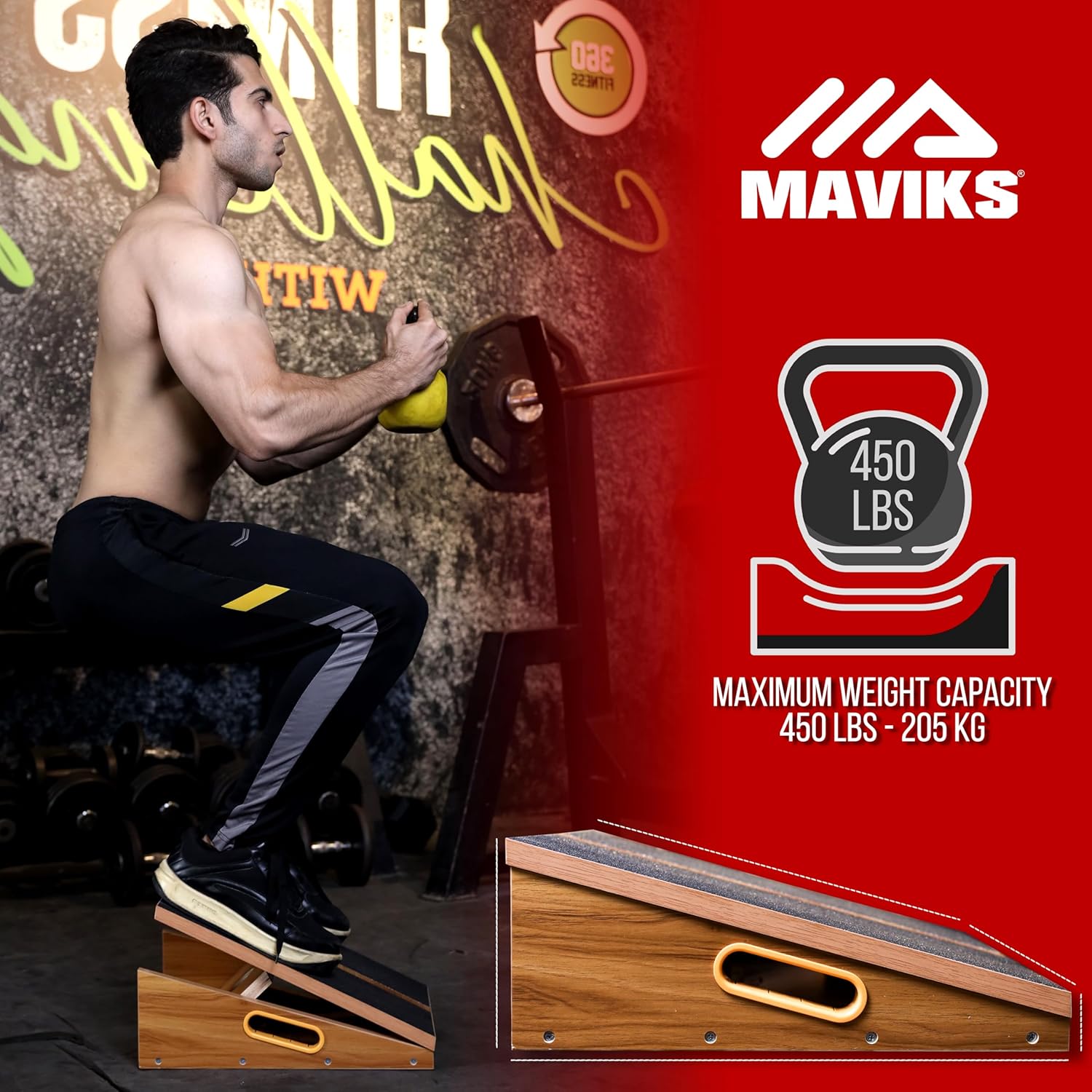 Stretch Bands & Slant Board Full Coverage – Ultimate Home Workout Kit for Strength, Flexibility & Balance Training – Non-Slip Adjustable Slant Board with Resistance Bands for Recovery, Yoga