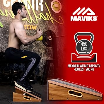 Professional Adjustable Calf Stretcher Slant Board for Squats for Ankle and Achilles Stretching, Posture Wooden Slant Board for Calf Stretching, Squat Wedge for Physical therapy & Exercise