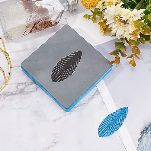 Miniatura 5 de SUPERDANT Pendientes de hojas de borla, troqueles de corte en forma de espina de pescado, pulseras troqueladas, broches, llavero, colgante,