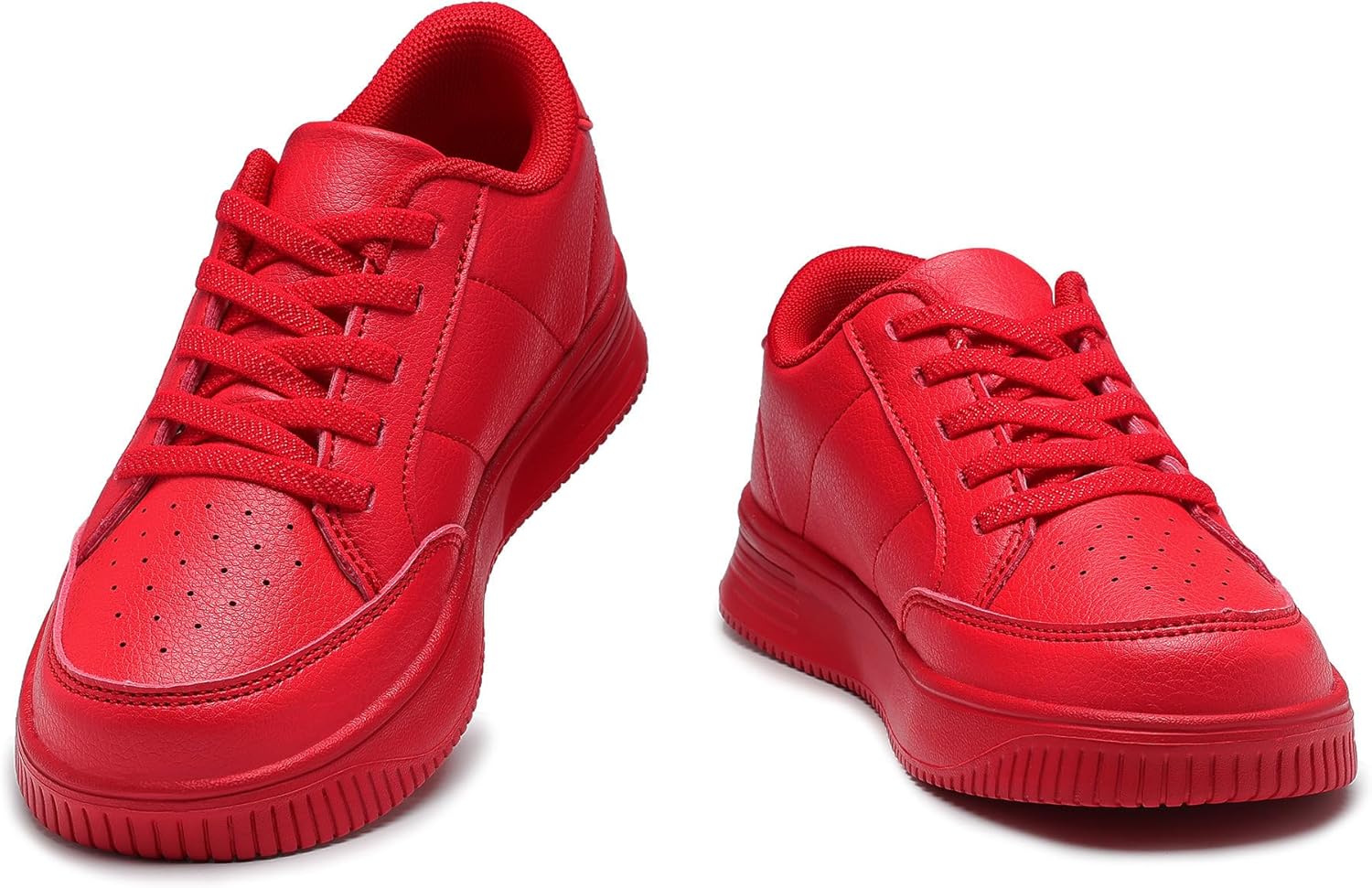 DSWED Unisex-Child Leather Lightweight Breathable Knit Athletic Running Sneakers for Kids Shoes for Boys Girls - Image 6