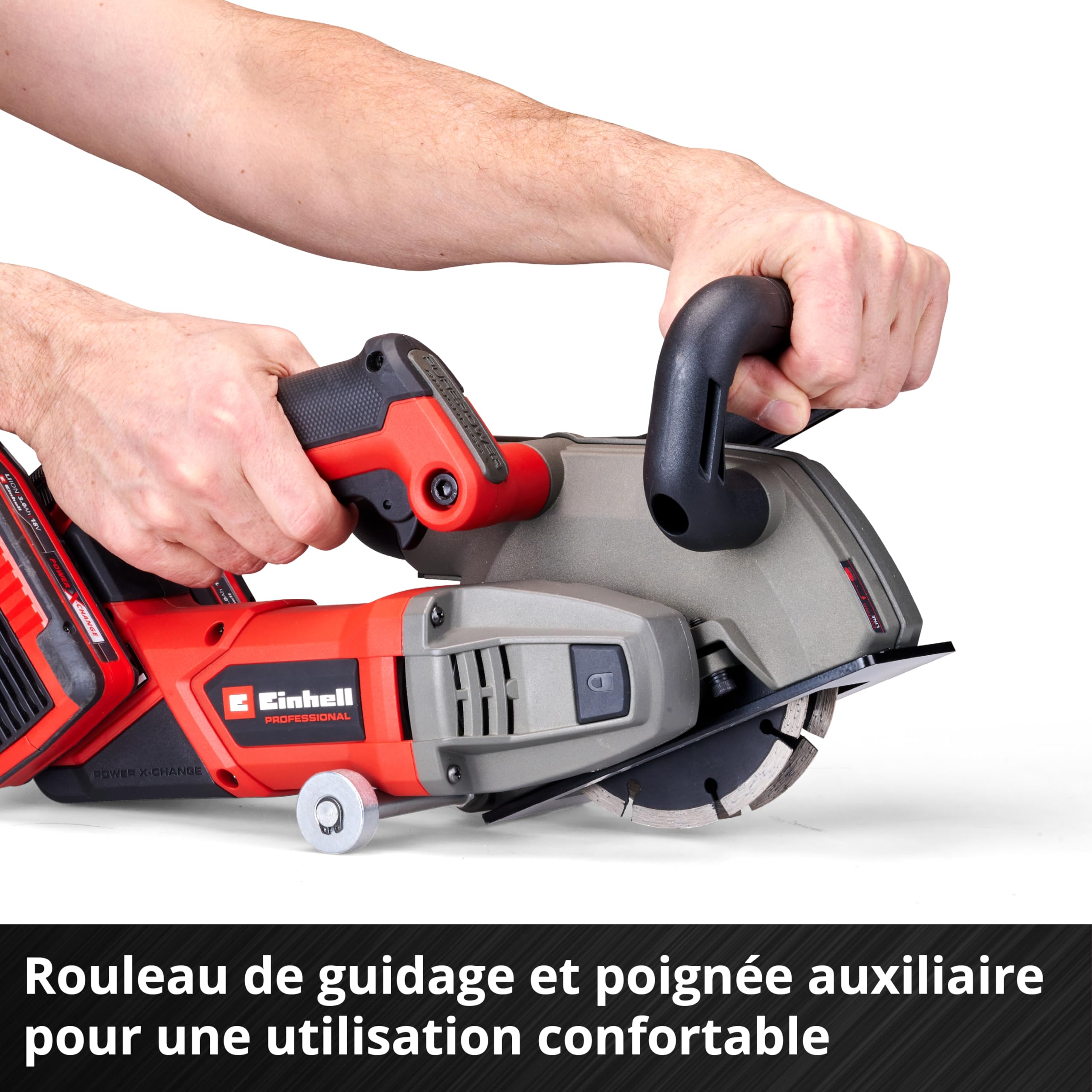 Einhell Professional Rainureuse sans fil TP-MA 36/30 Li BL-Solo Power X-Change (36 V, 1500 W, largeur et profondeur de coupe jusqu’à 30 mm, avec 2 disques de coupe diamant)