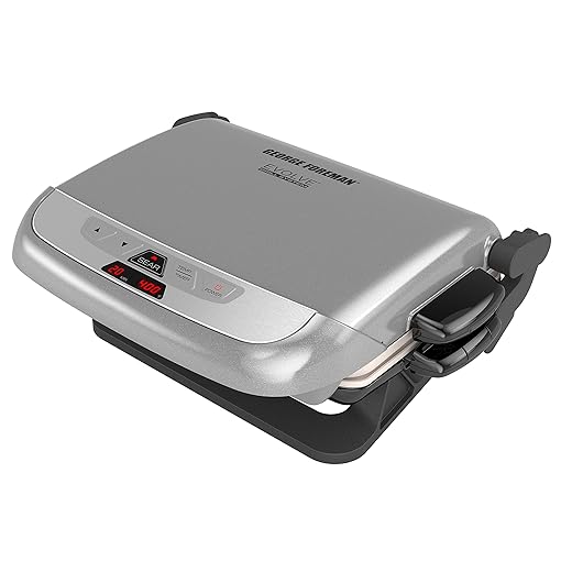 George Foreman GRP4842P Multi-Plate Evolve Grill With Ceramic Grilling Plates and Waffle Plates, Platinum