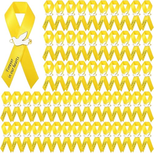 50 piezas de cintas de paloma para funeral, cintas conmemorativas para funeral, alfileres clásicos para servicio conmemoral, cinta de respeto con