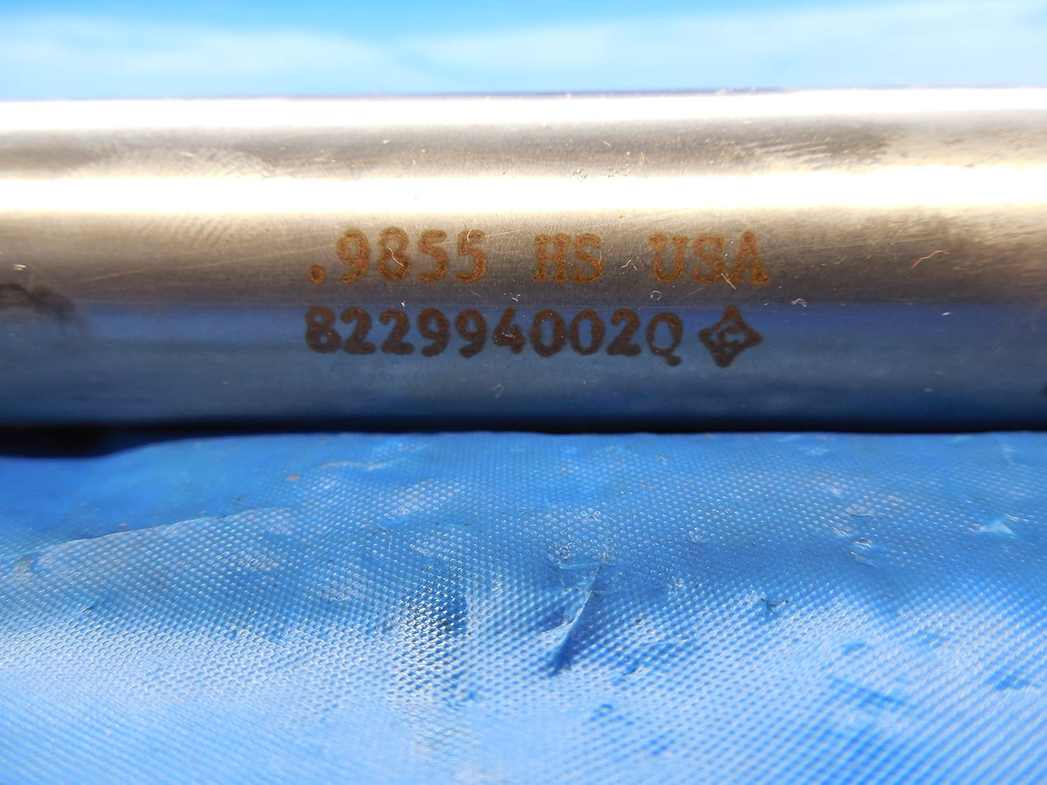 USA Made .9855" O.D. HSS Chucking Reamer 7/8 Shank 8 Flute 2 3/4 LOC 10 1/2 OAL - MS3897BU