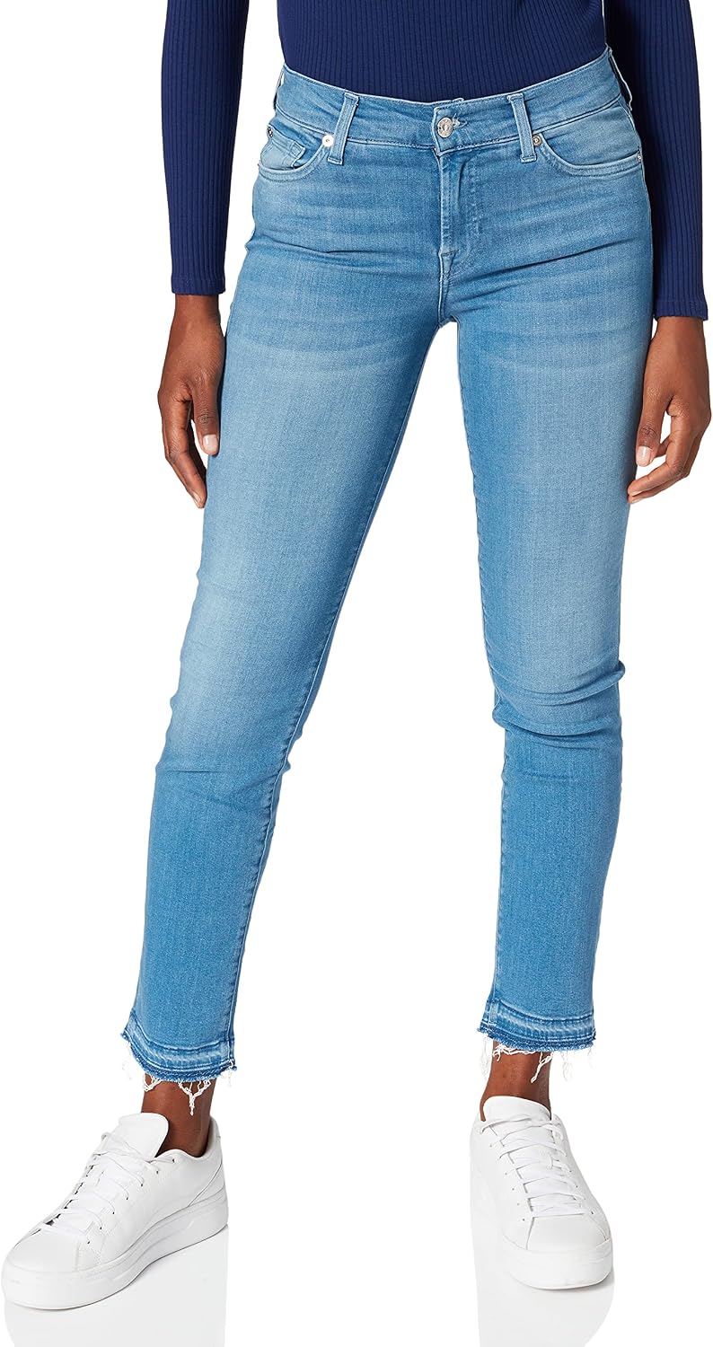 Mid Rise Roxanne Crop Unrolled Jeans 