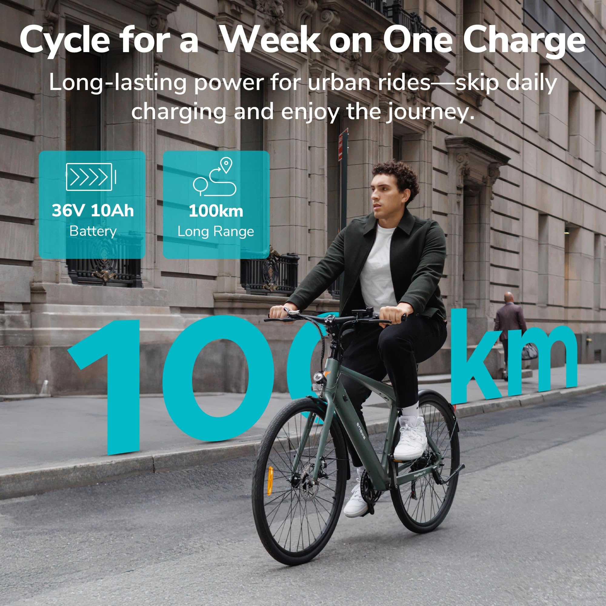 ENGWE Velo Electrique-Vélo électrique avec Batterie 36V 10Ah, VTT Homme Adulte avec Support de Couple, Transmission à 7 Vitesses avec APP et Bluetooth, BIS 100km,N1 AIR