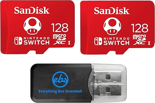 SanDisk - Paquete de 2 tarjetas de memoria SD Ultra Switch de 128 GB funciona con Nintendo Switch OLED, Switch Lite y Switch (SDSQXAO-128G-GNCZN)