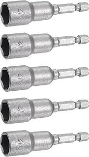 1/4 * 65 * 1/2", Hex Shank Nut Driver Bit Sets, Magnetic Hex Driver Bit, Quick Change Socket Nut, Impact Driver Adapter, 5Pcs
