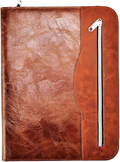 Arpan Soft Touch Conference Folder Portfolio A4 with Calculator & Pad - Chocolate Brown