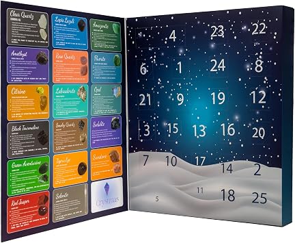 Crystal Advent Calendar 2025-25 days Crystal Calendar - Gemstone Advent Calendar 2025 -