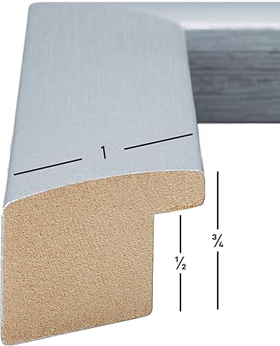 Miniatura 2 de Craig Frames Marco de fotos plateado cepillado de 12 x 18 pulgadas, tapete de collage blanco individual con 2 aberturas de 8 x 10 pulgadas