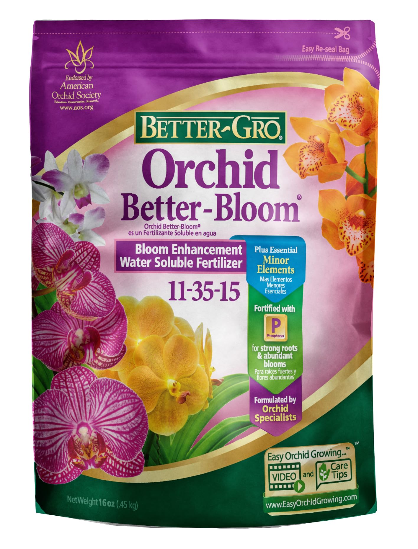 Sun Bulb Company Better Gro Orchid Plus Bloom Booster Fertilizer - 8305,16oz