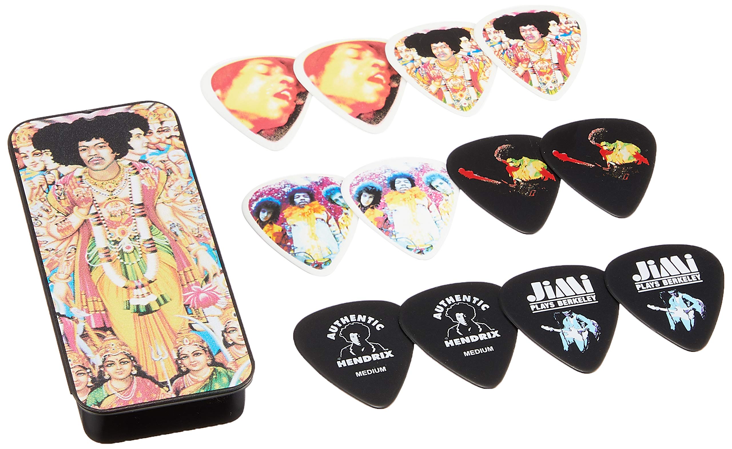 DUNLOP JHPT02M 12 PICKS TIN BOX JIMI HENDRIX MEDIUM