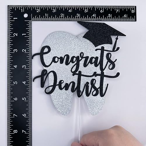 Miniatura 2 de Decoración para tartas de felicitaciones para dentistas, decoración para tartas de graduación de dentistas, decoración de graduación para