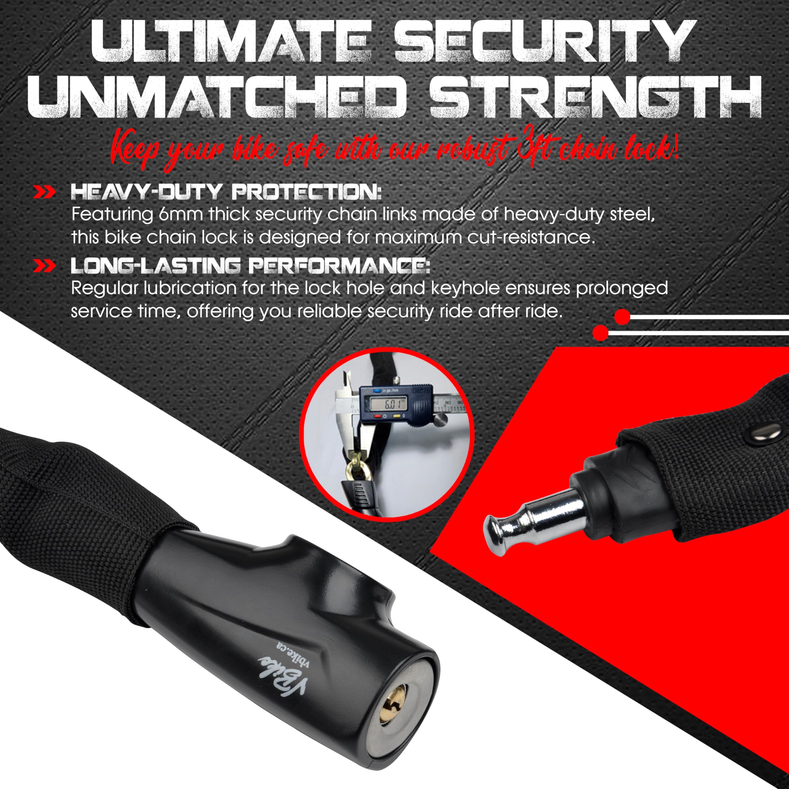 Security Chain Locks For Bikes FAUSE Bike Locks Heavy Duty For