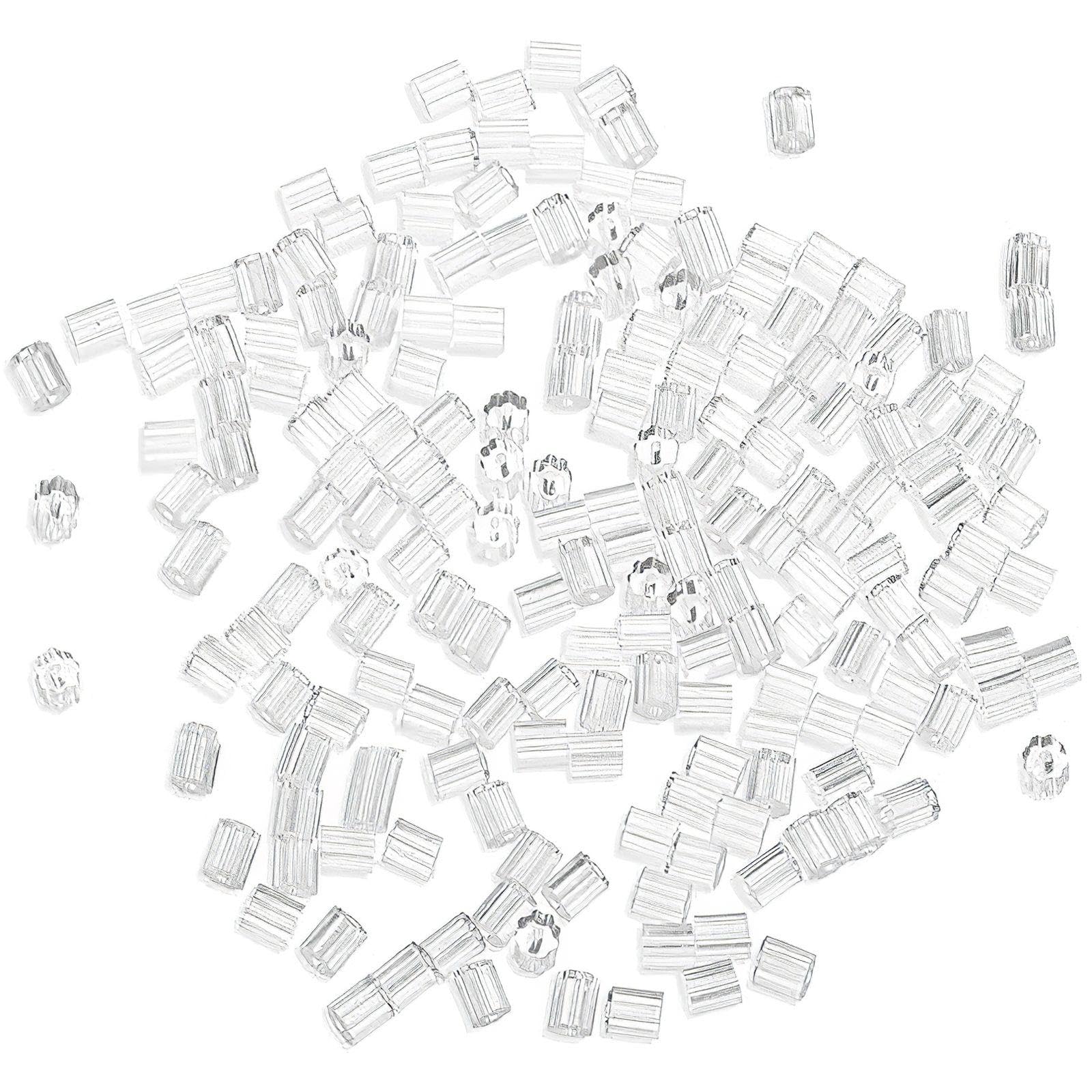 Cynosuretech Unisex Transparent 400 Pieces Of Ear Plugs, Ear Plugs, Silicone Ear Plugs, Earring Supplies, Earring Accessories Replacement