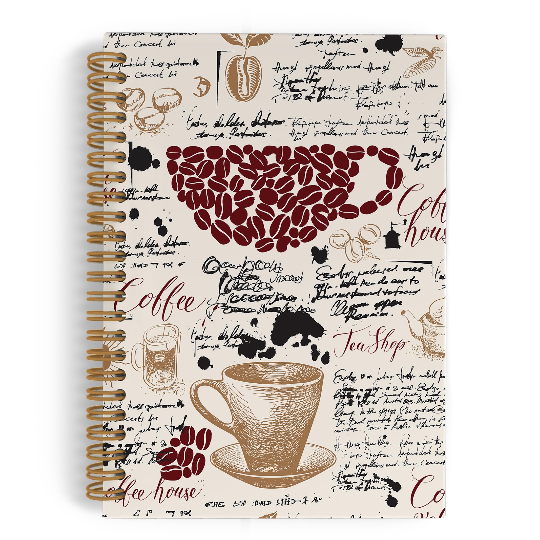 QLMX 329-book-SE-coffeebean Büroprodukte, Büro- & Schulbedarf, Papier, Notizbücher & Schreibblöcke, Spiralhefte
