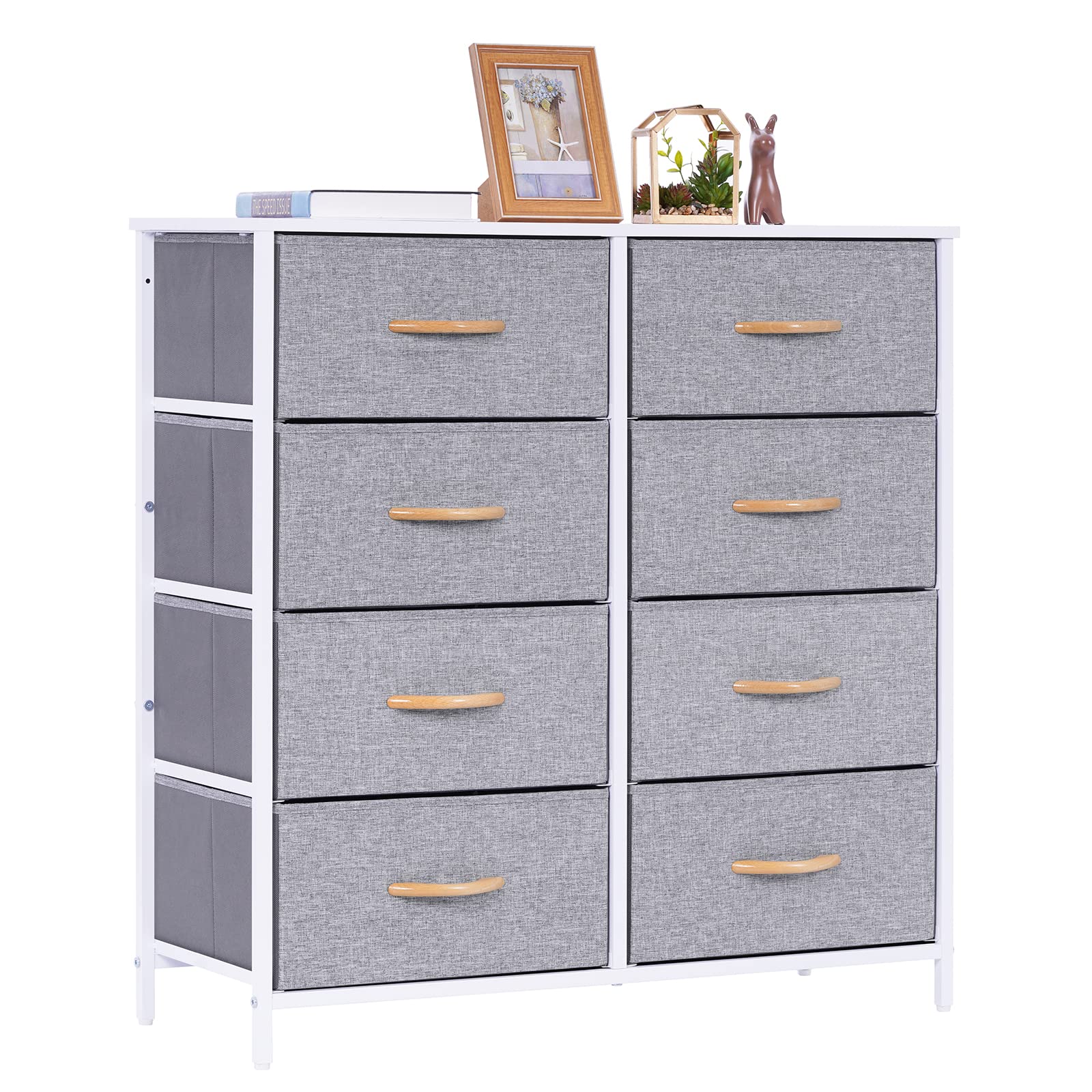 LYNCOHOME Chest of Drawers, Fabric Storage Drawers Easy to Assemble, 8 Drawer...