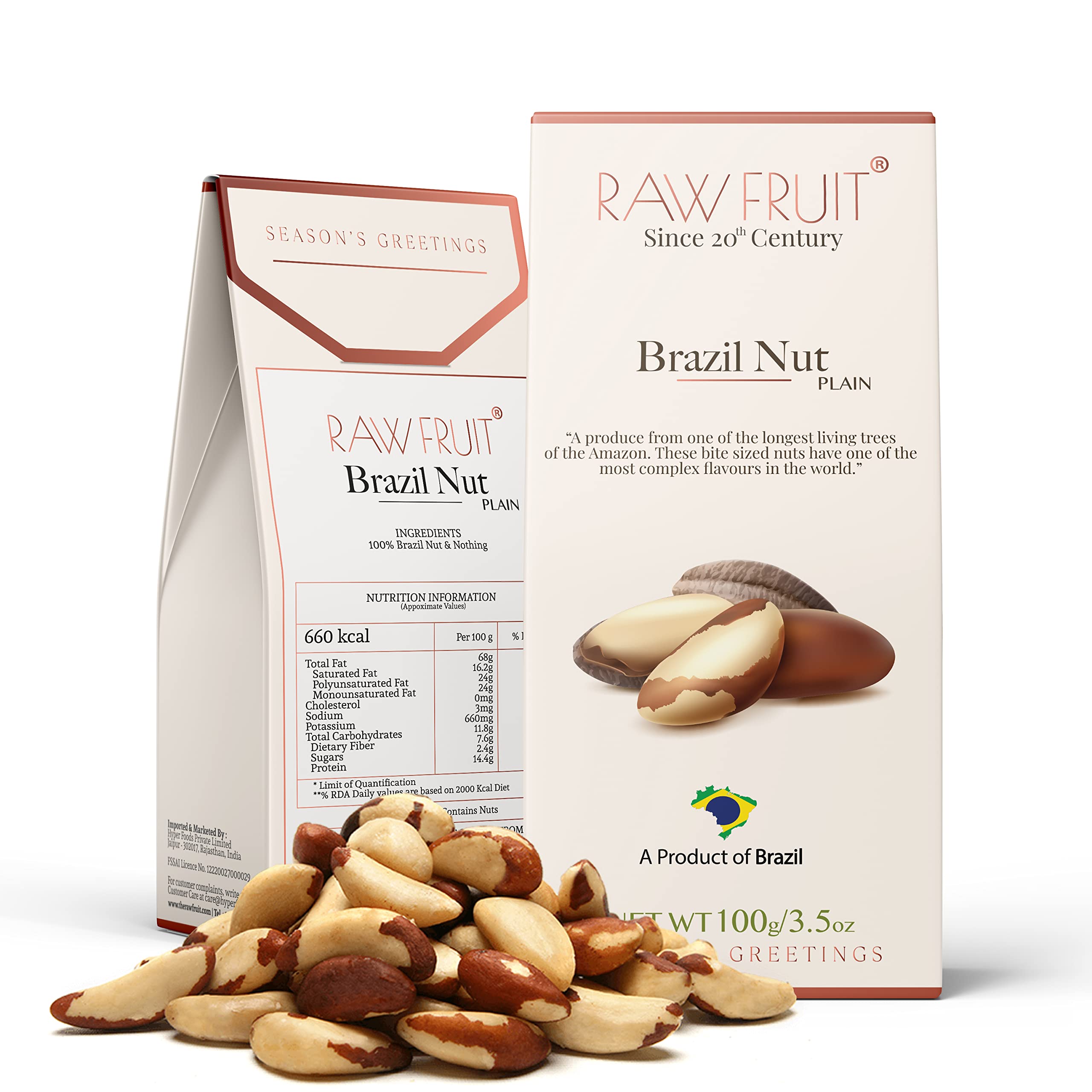 HyperFoods Brazil Nut Value Pack 200 grams Dry Fruit Combo Pack Dry Fruit Gift Pack Premium Imported Brazil Nut Dry Fruits and Nuts Brazil Nut Plain