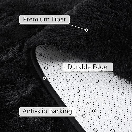 Vista 124 de BENRON Alfombras suaves para dormitorio, 2 x 6, lavables para pasillo, entrada, cocina, dormitorio, alfombra mullida para decoración de habitación