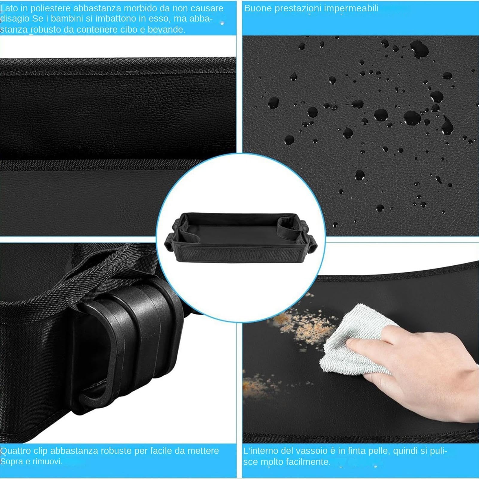 Snack-Tablett für Kinderwagen, -Organizer, Kinderwagen-Organizer, Kinderwagen-Organizer, Snack-Organizer für Kinderwagen, multifunktionales Zubehör 40 x 20 x 7 cm / 15,75 x 7,87 x 2,76
