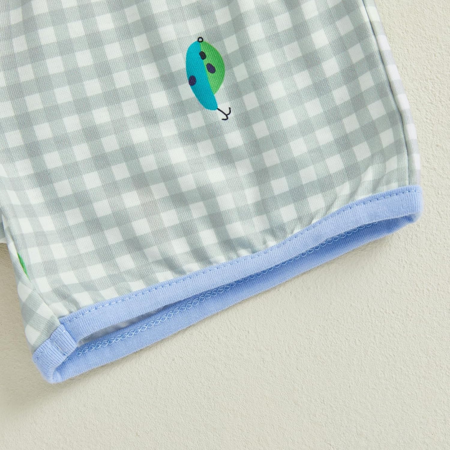 Toddler Baby Boy Summer Outfits Short Sleeve Embroidered T Shirt Tees + Striped/Plaid Shorts Infant Clothes Set - Image 5