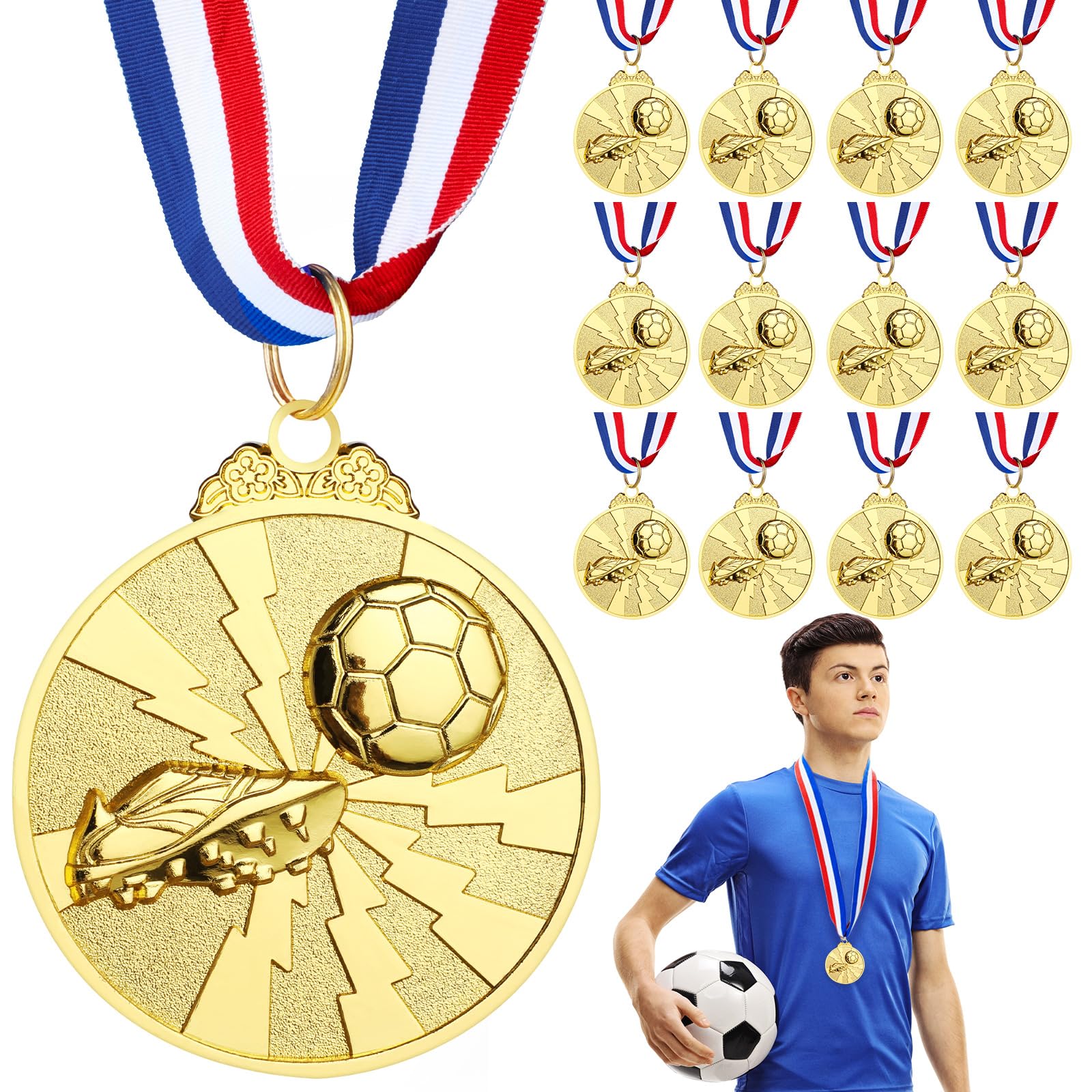 medaglie di compleanno per bambini, medaglie di calcio per
