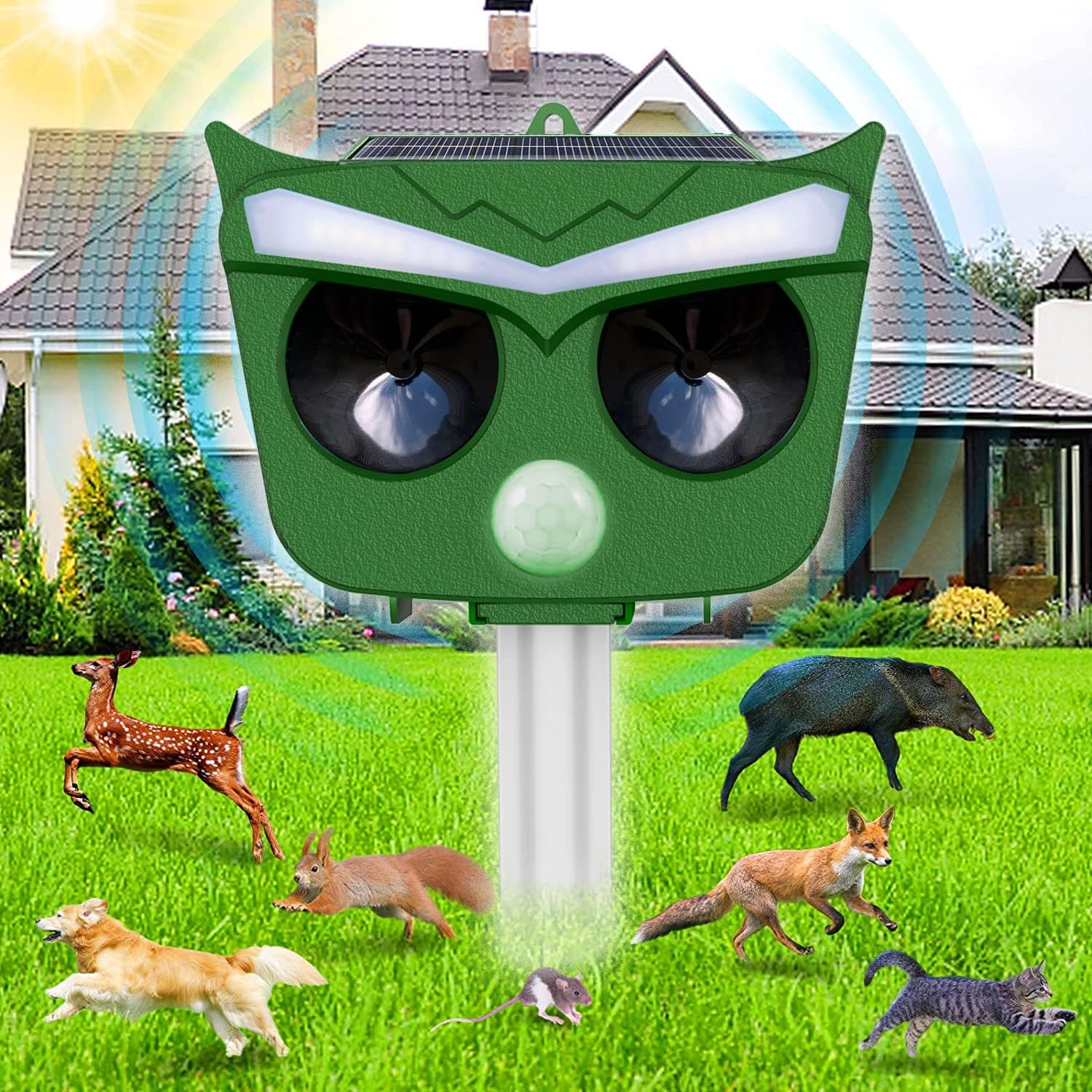 Animal repeller,Cat Repellent,Ultrasonic Fox Repellent,Rat repellent