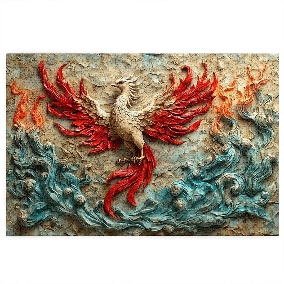 Puzzle 5000 sztuk Phoenix dla dorosłych, abstrakcyjne drewniane puzzle dla dorosłych, trudne drewniane łamigłówki, rodzinne gry edukacyjne, łamigłówki z pudełkiem na prezenty dekoracje do domu