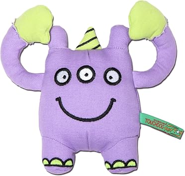 Touchdog Cartoon Three-eyed Monster Plush Dog Toy, One Size, Purple