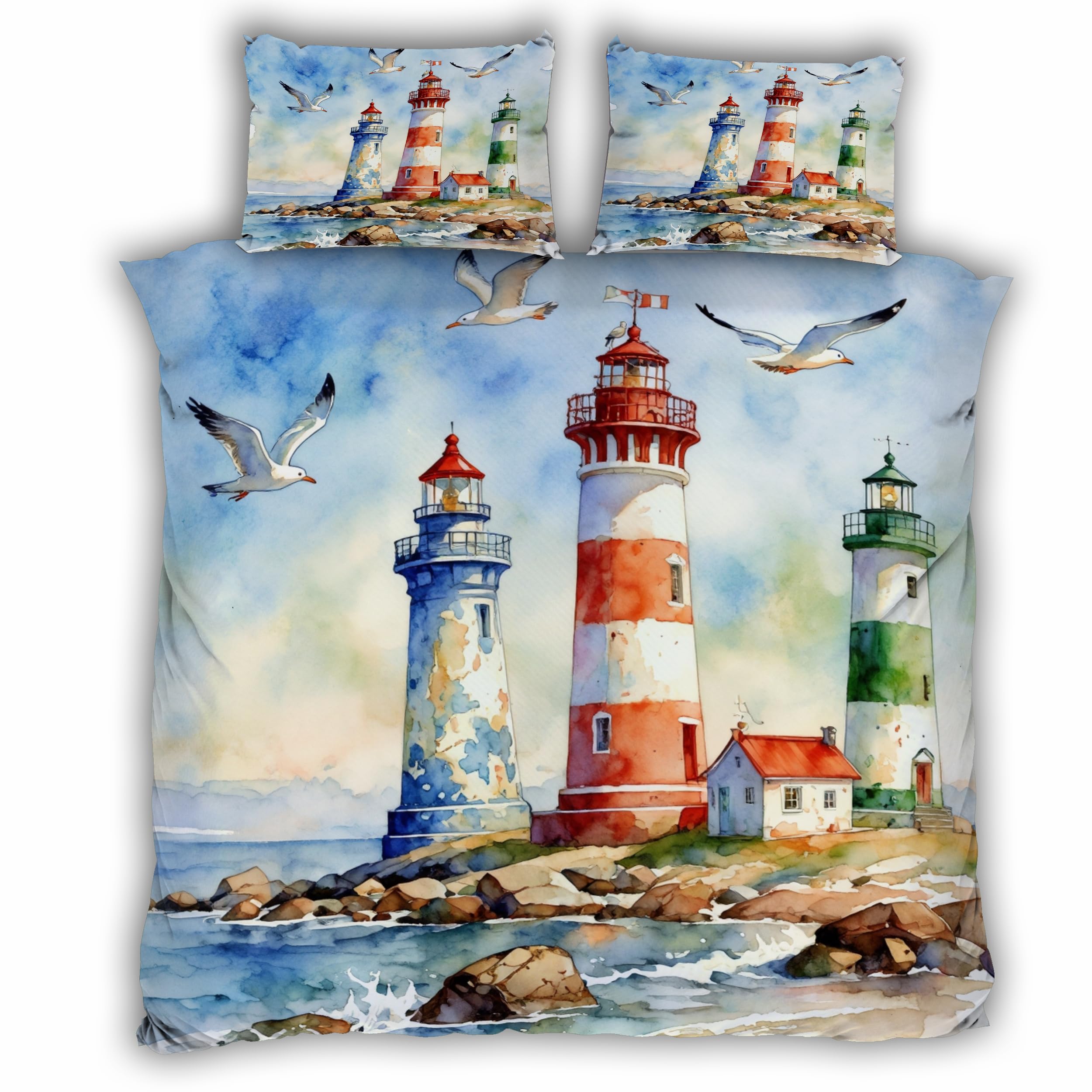 Parure de lit avec fermeture éclair housse de couette 220x240 maritime 3D