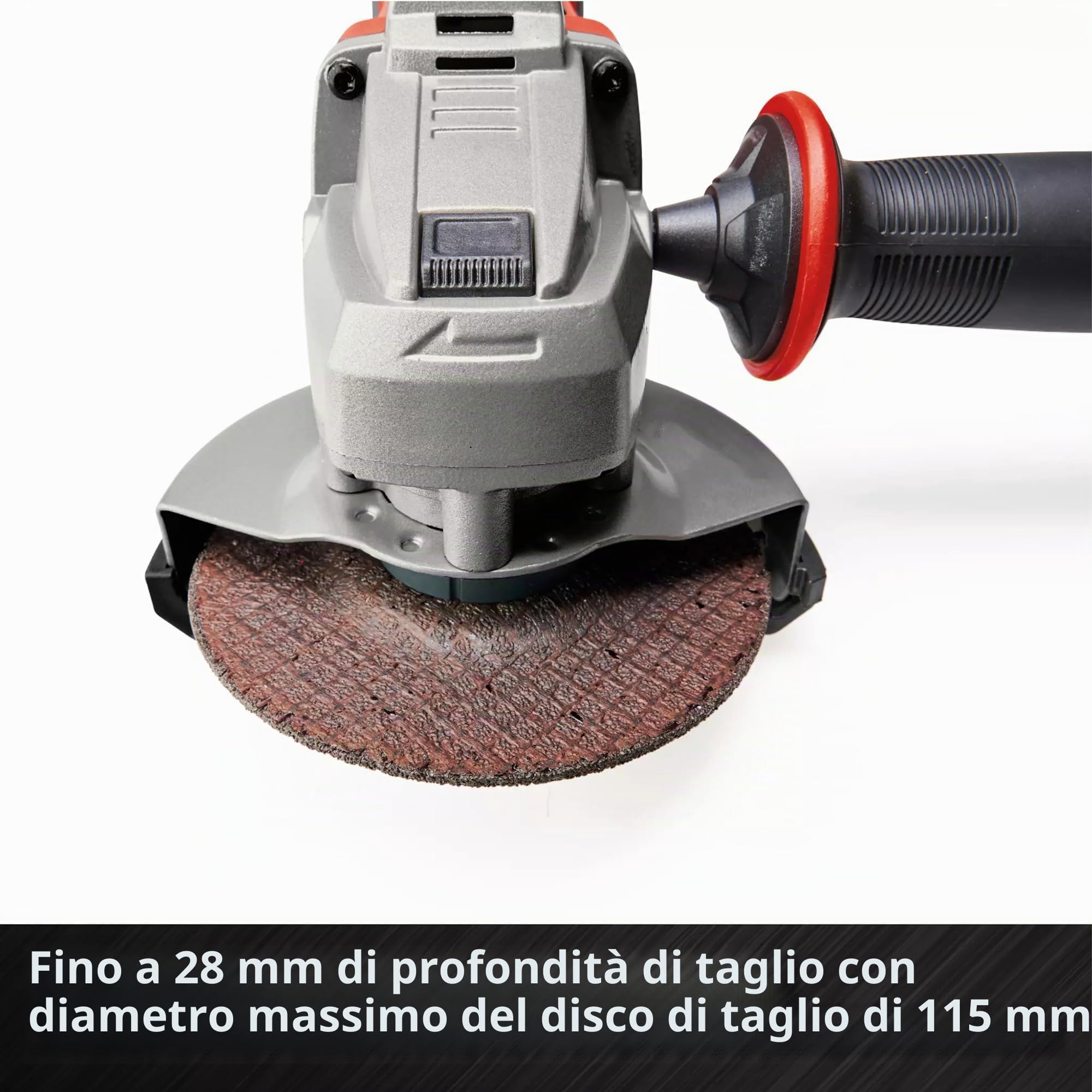 Einhell Smerigliatrice angolare Ø 115 mm senza fili TE-AG 18/115-2 Li Solo Power X-Change (18 V, profondità di taglio 28 mm) Consegnato senza batteria o caricabatterie