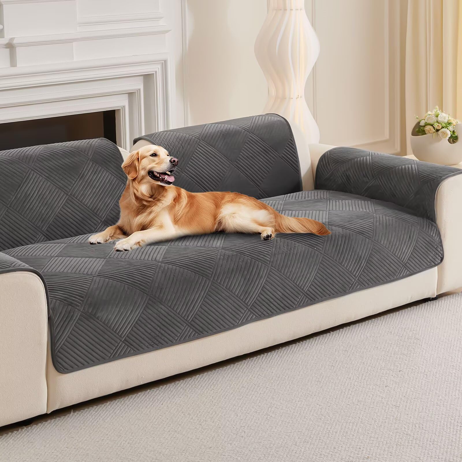 QHAIYYBF Soft Plush Sofa Cover - New Non-Slip Sofa Covers 1 2 3 Seater,sofa protector Couch Cover,Sofa Cover L Shape Furniture Protector for Living Room — image 1