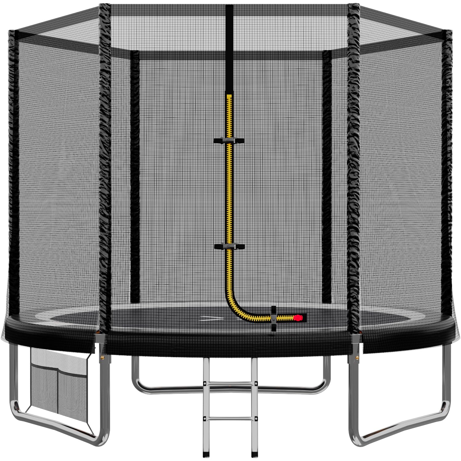 JUMMICO Trampolino esterno Ø 183/228/305/366/427 cm, trampolino da giardino per bambini con scala e tasca laterale
