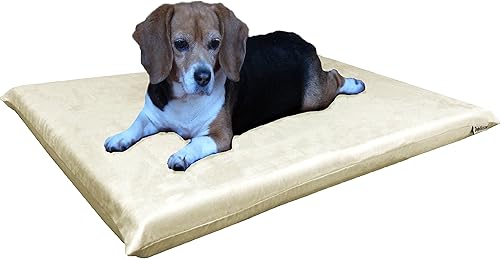 Miniatura 17 de Dogbed4less Cama de espuma viscoelástica para mascotas pequeñas a medianas y grandes con cubierta interna impermeable, cubierta externa negra de