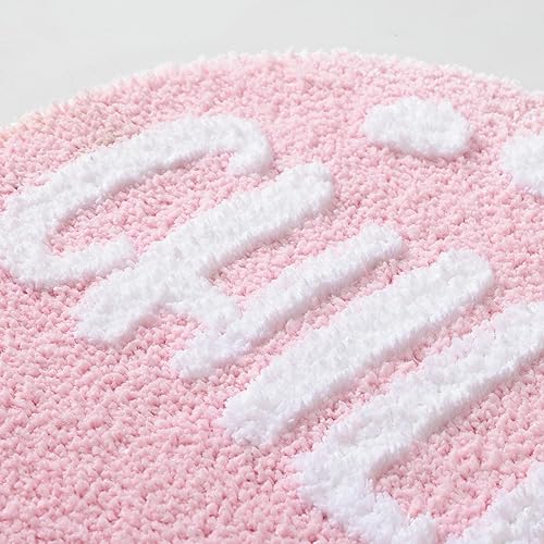 Miniatura 3 de FROZZUR Crazy Pill - Tapete de baño amarillo antideslizante para baño, de forma linda, tapete preparatorio para bañera, tapete de felpa lavable,