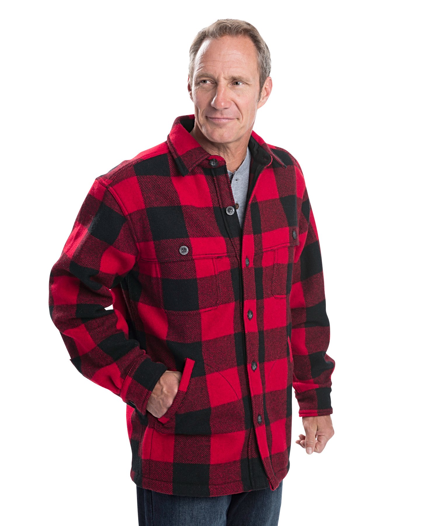 Woolrich Men's Wool Stag Shirt Jacket 