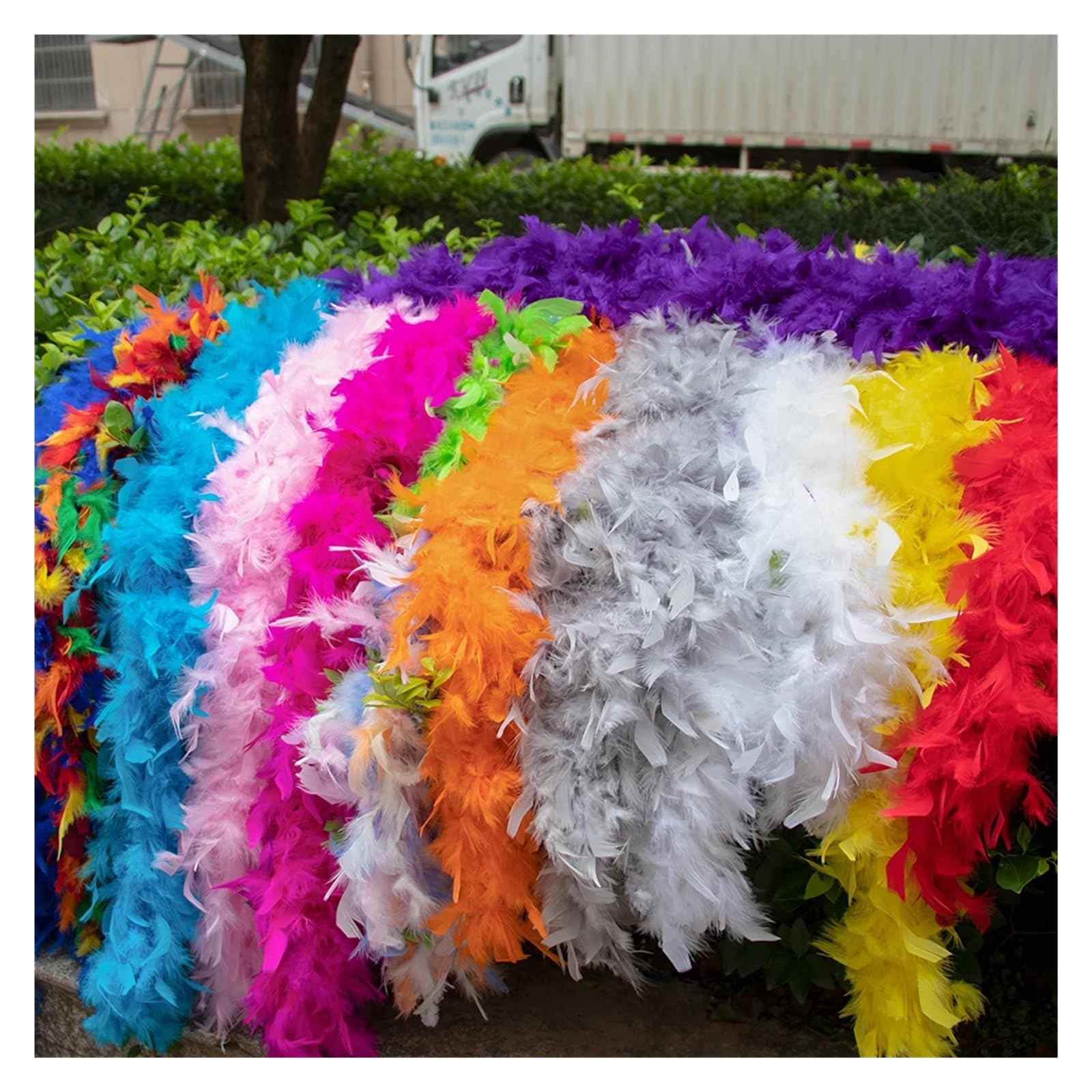 boa plumas Boa de plumas pavo a granel, rosas for decoración bodas, accesorios for chal DIY