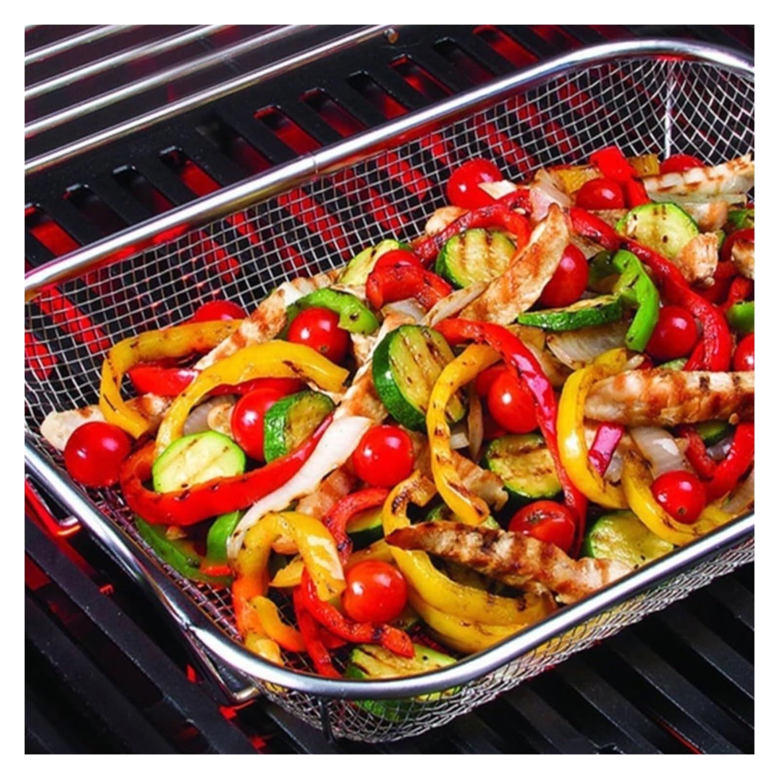 Kratka do grillowania, Kosz na owoce do grillowania ze stali nierdzewnej Grill