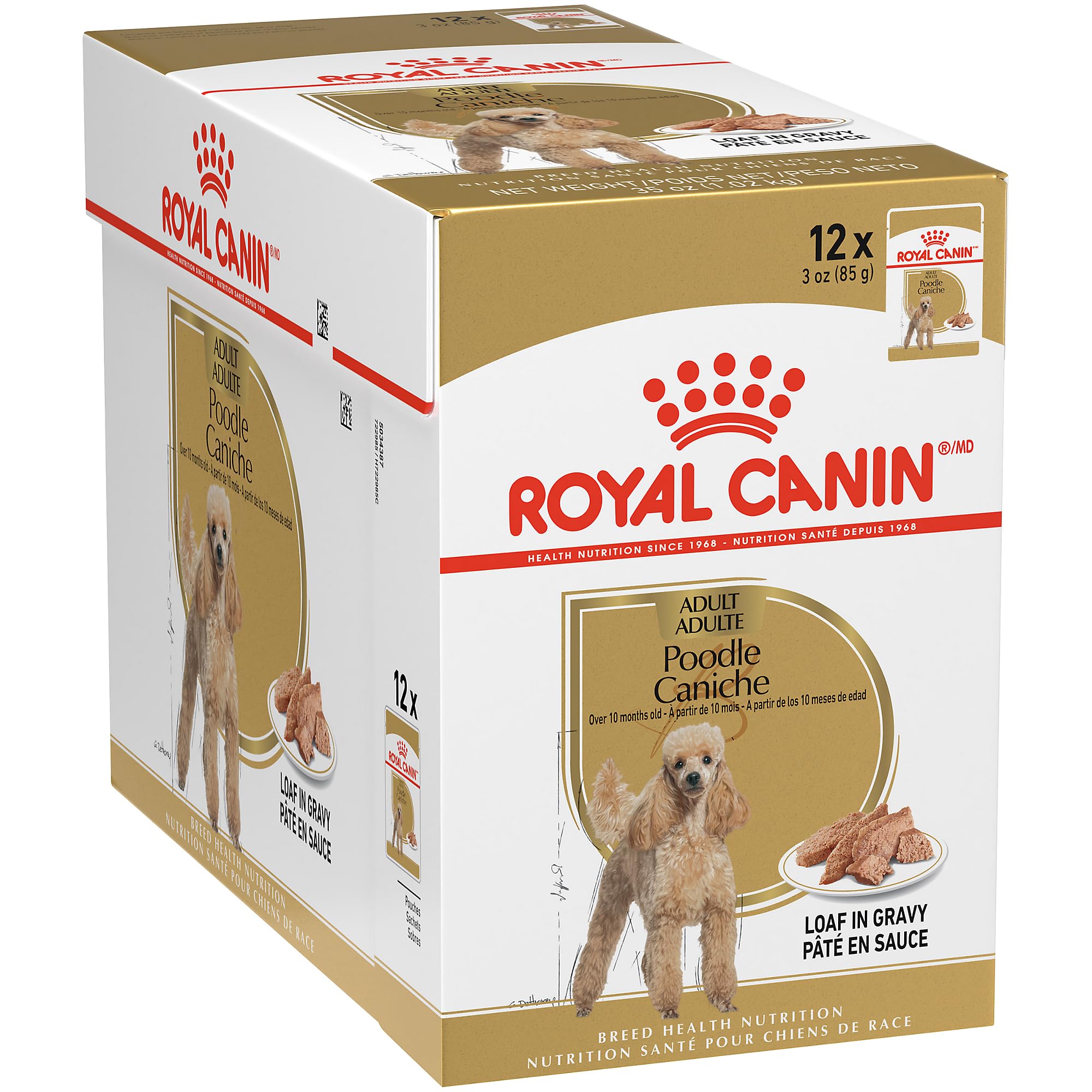 Royal CaninBreed Health Nutrition Poodle Loaf in Gravy Pouch Dog Food, 3 oz Pouch 12-Pack
