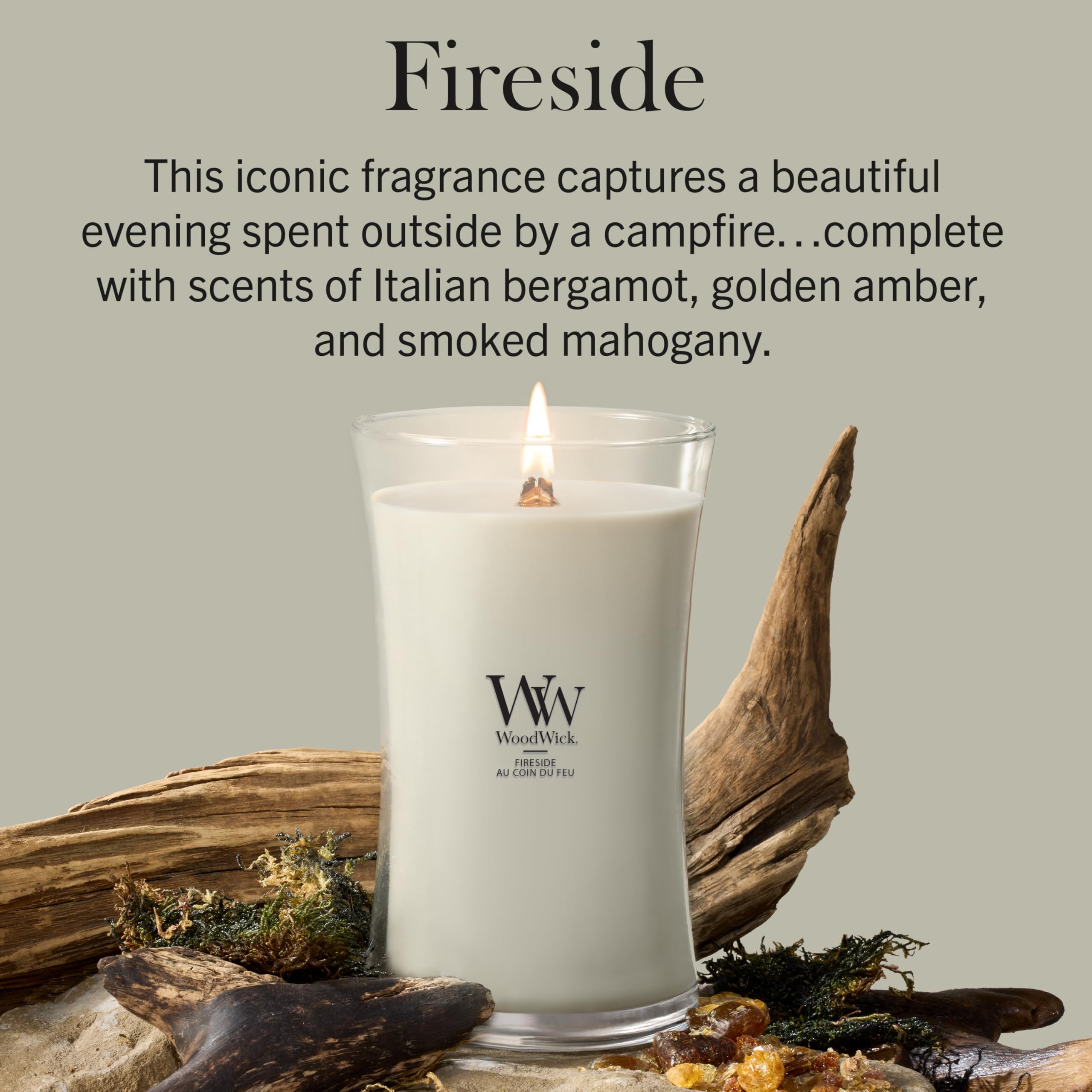 Woodwick Fireside Świeca Zapachowa, L