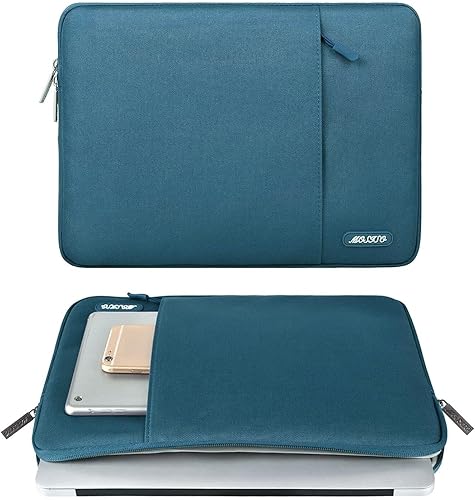 Vista 365 de MOSISO Funda vertical de poliéster con bolsillo para laptop de 15 pulgadas, para MacBook Air 15 M4 A3241, M3 A3114 y M2 A2941 de 2025, 2024 y 2023