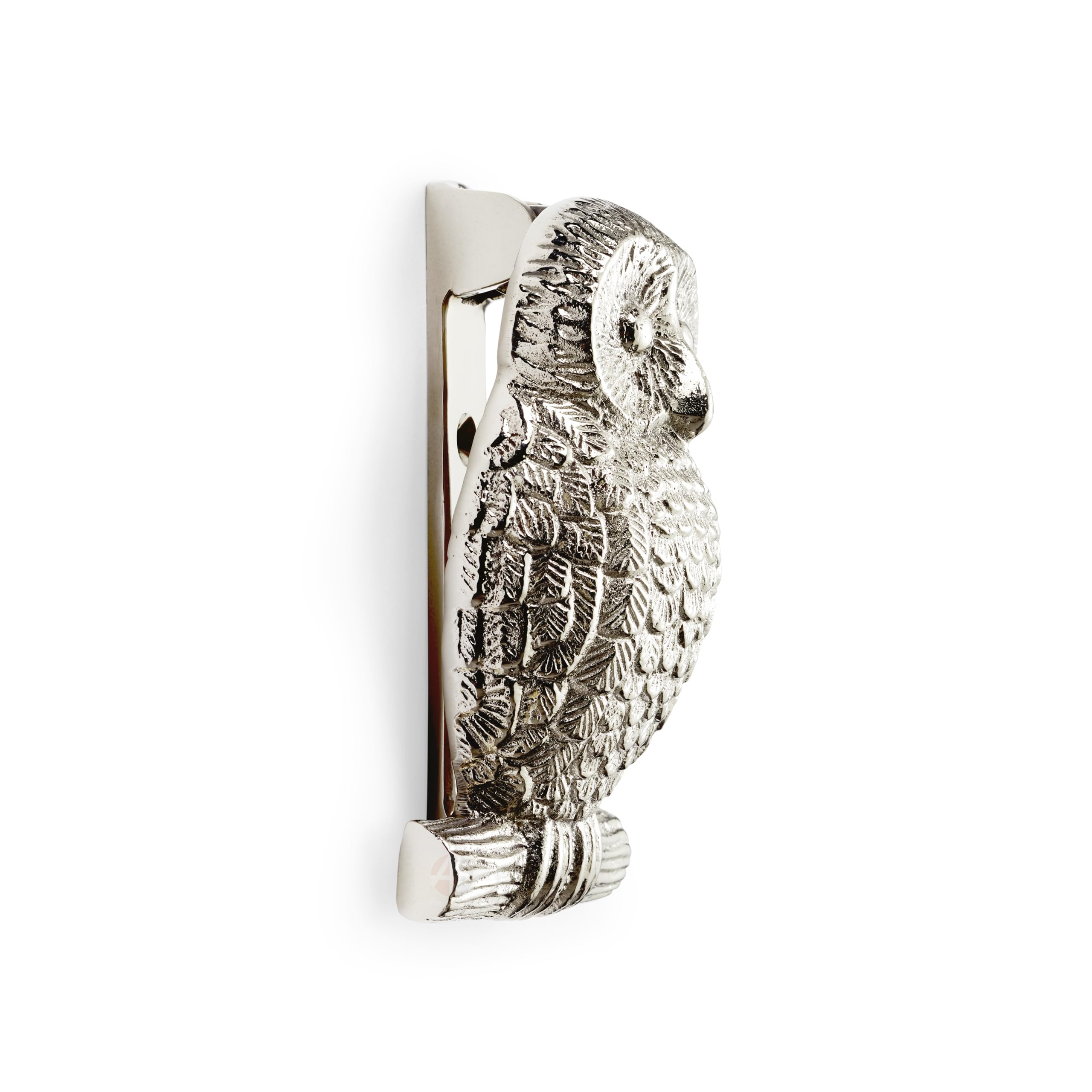 A.b Hardware Polished Nickel Owl Door Knockers, Choose Your Finish - Polished Brass & (Polished Nickel)
