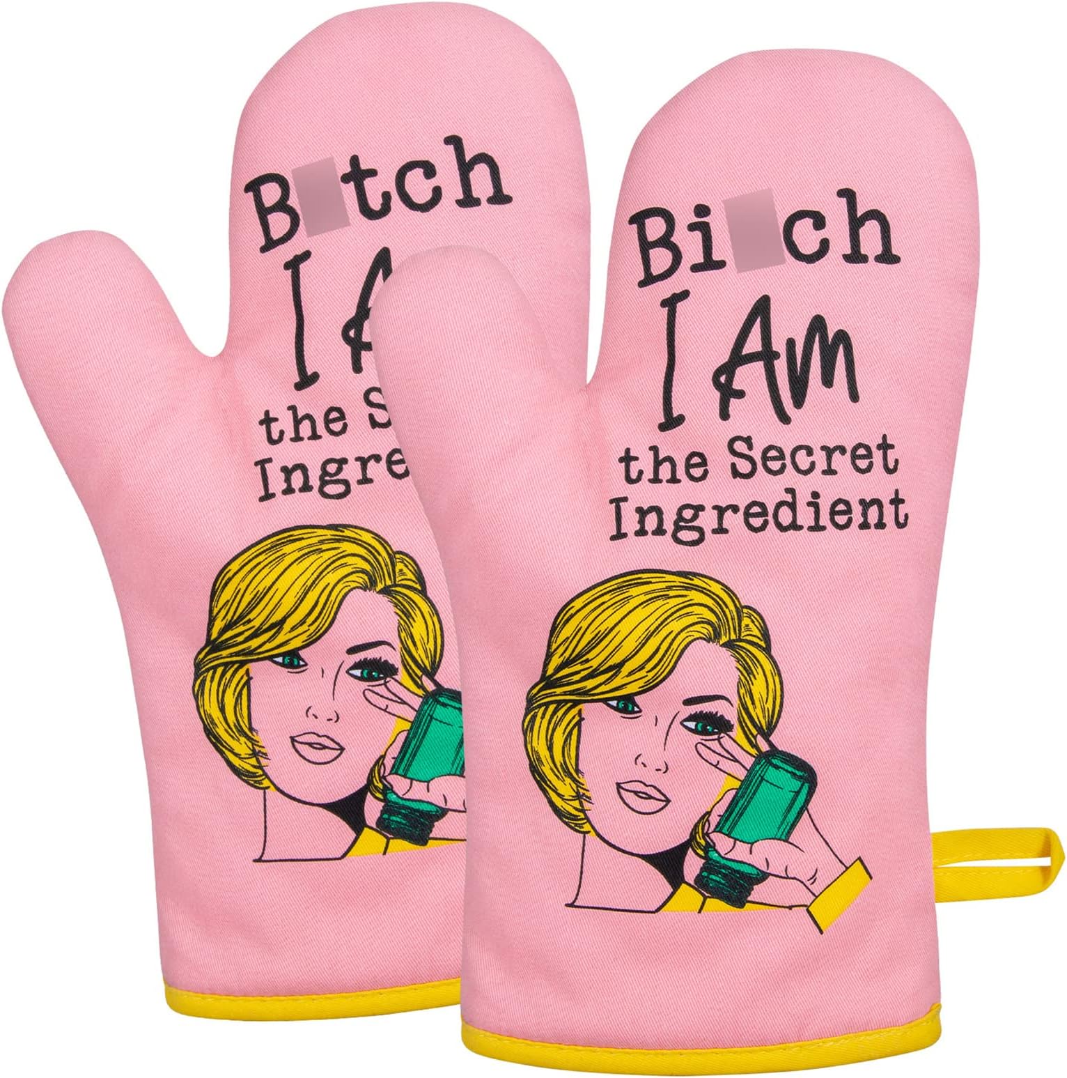 Blue Q Oven Mitt, Bitch I Am The Secret Ingredient, Super