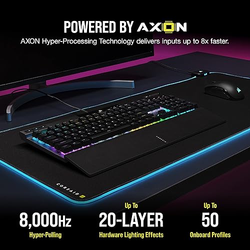Miniatura 4 de Corsair Teclado mecánico para juegos K70 RGB PRO con cable - Interruptores táctiles Cherry MX Brown - Hipersondeo de 8,000 Hz - Teclas PBT de doble