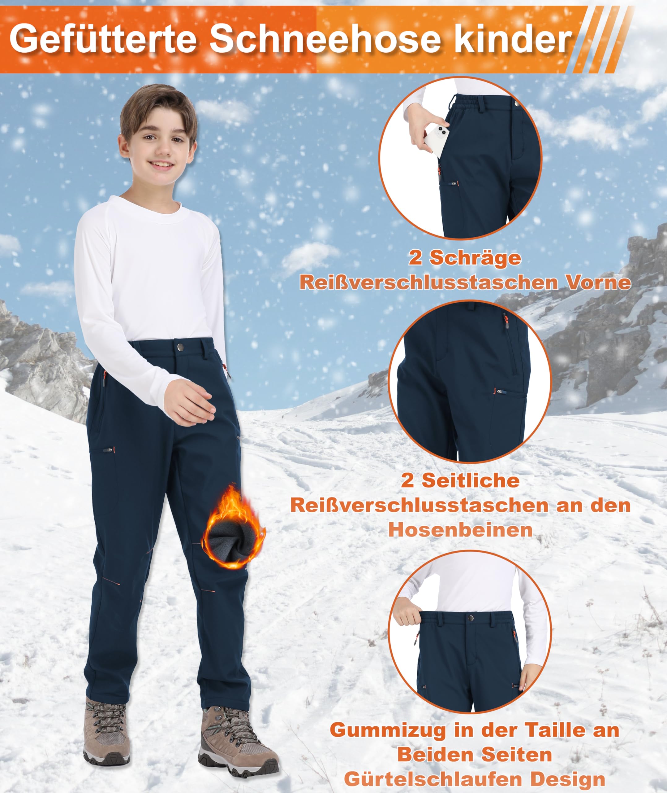 Dziecięce zimowe spodnie narciarskie ciepłe podszewka soft shell wodoodporne wiatroszczelne chłopcy dziewczynki ocieplane spodnie snowboardowe