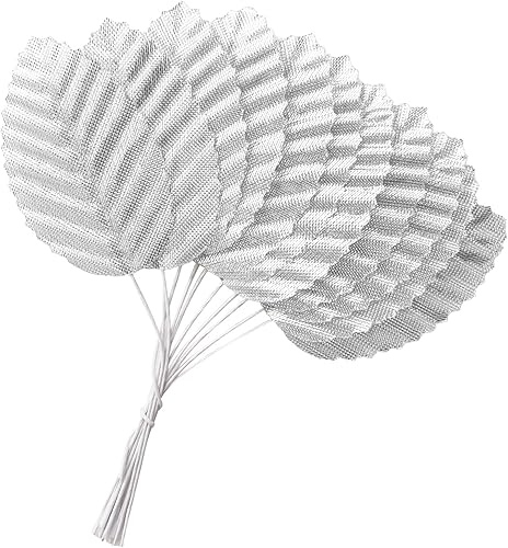 200 hojas de rosas artificiales de seda, falsas hojas individuales con alambre para manualidades, arreglos florales, hogar, cocina, boda, decoración