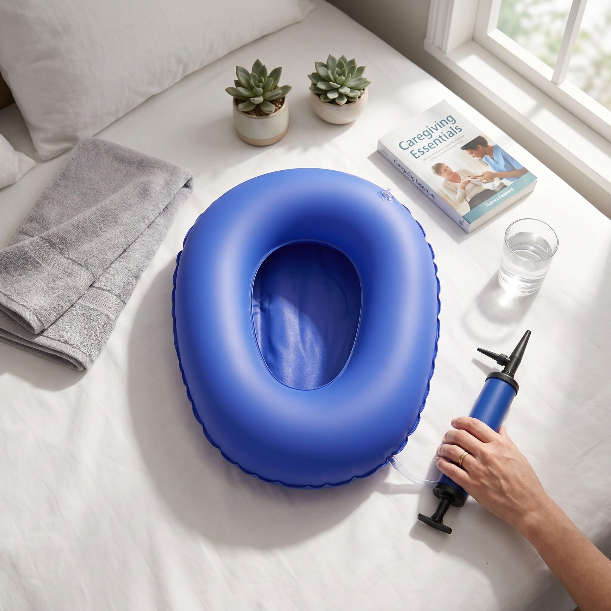 Vaschetta per Letto Medica Gonfiabile, Vaschetta Lavabile Anti Piaghe da Decubito Vaschetta per Letto per Anziani Costretti a Letto per Anziani Costretti a Letto